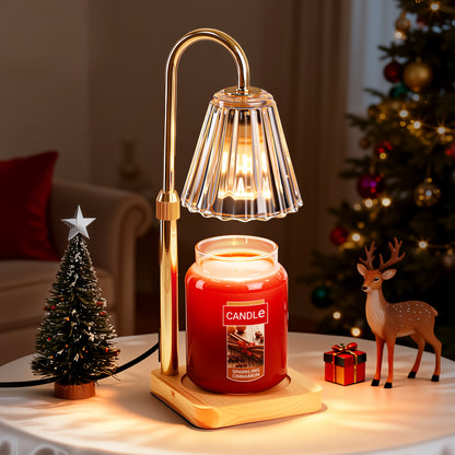 Marycele Candle Warmer Lamp for Yankee Candles, Christmas Birthday Gifts for Mom Women Sister Her, House Warming Gifts, Thanksgiving Decorations for Office Room Home Decor, Clear Wax Warmer with Timer