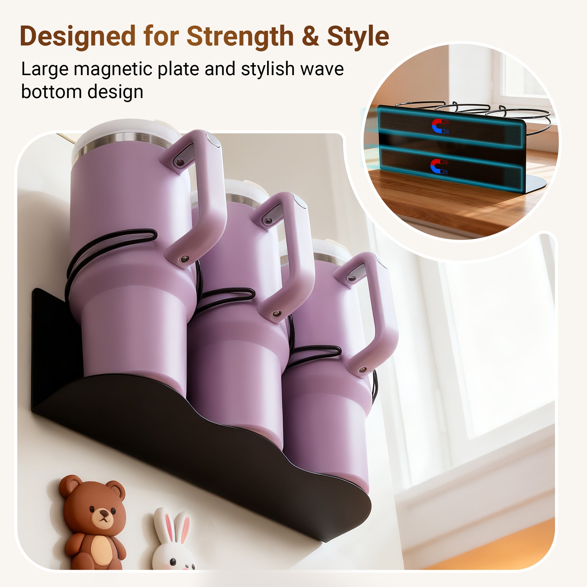 Magnetic Cup Holder for Fridge