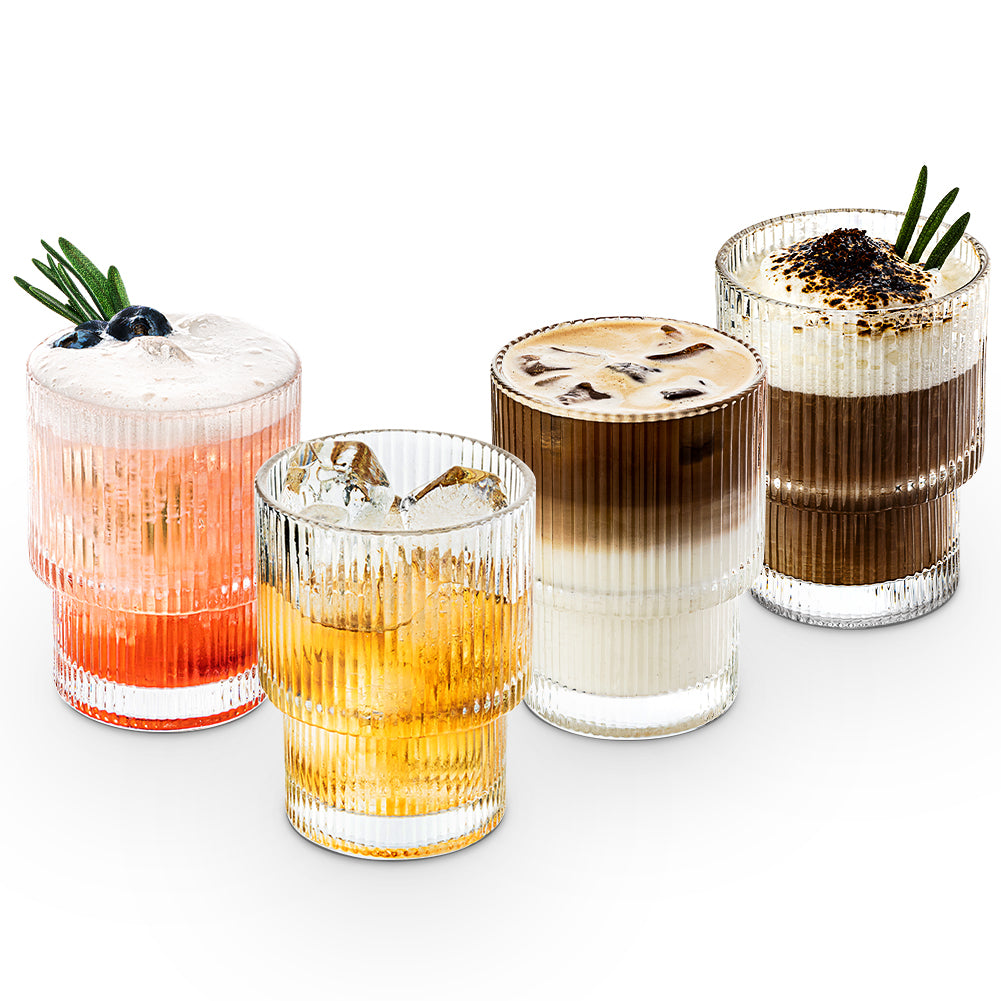 Combler Ribbed Glass Cups